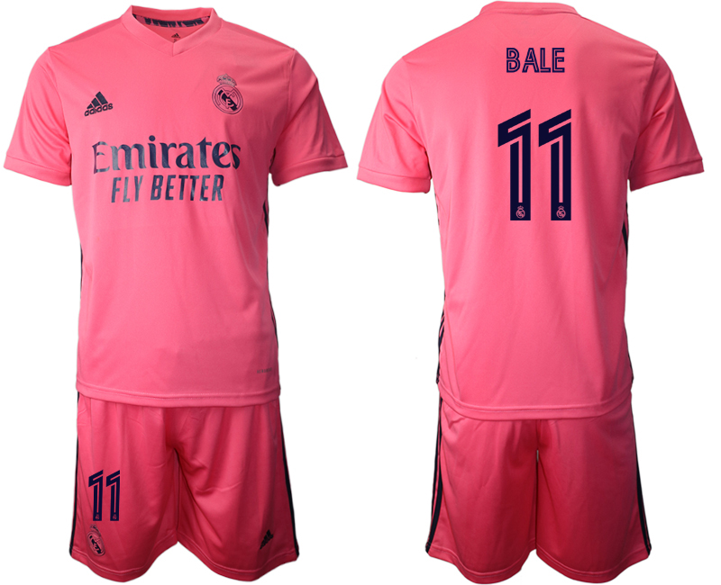 Men 2020-2021 club Real Madrid away #11 pink Soccer Jerseys->real madrid jersey->Soccer Club Jersey